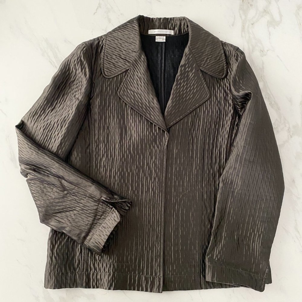 Vintage Textured Silk Peacoat - Picture 1 of 4